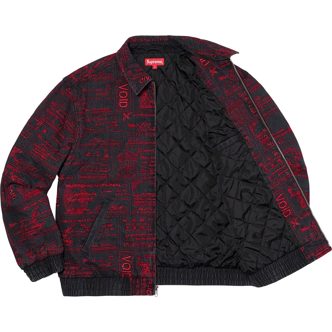 Checks Embroidered Denim Jacket view 4